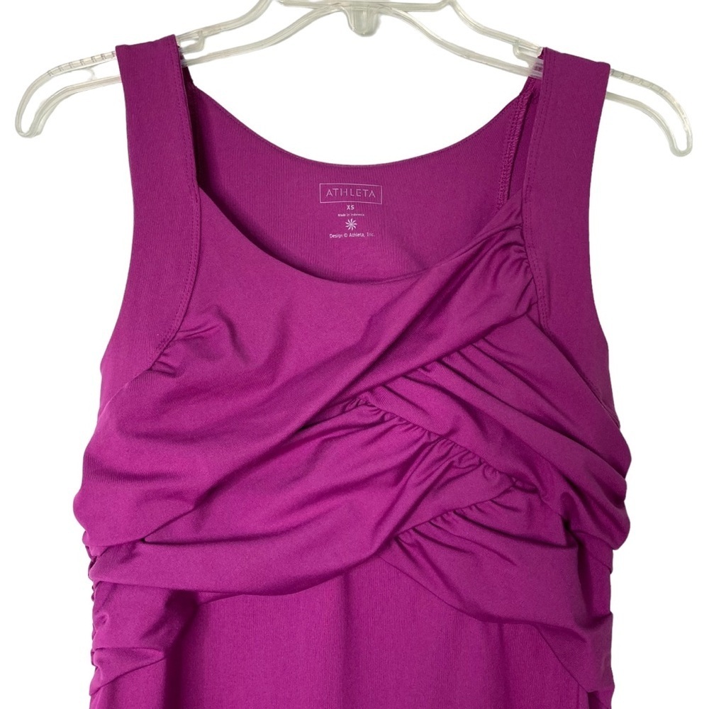 Athleta Dress Tangelo Sleeveless Twist Front Sport Berry/Purple (Size XS) - Picture 3 of 9